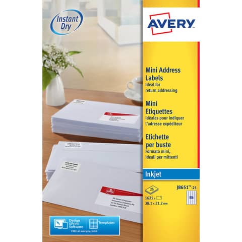 Etichette adesive J8651 - in carta - angoli …