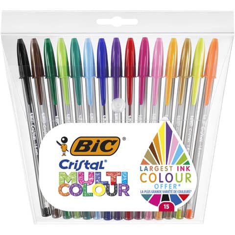 Penna sfera Cristal multicolor - punta 1,6 mm …