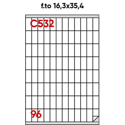 Etichette adesive C/532 - in carta - permanenti …