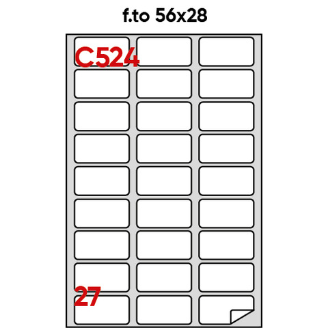 Etichette adesive C/524 - in carta - permanenti …