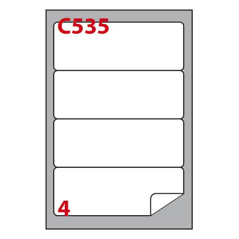 Etichette adesive C/535 - in carta - permanenti …