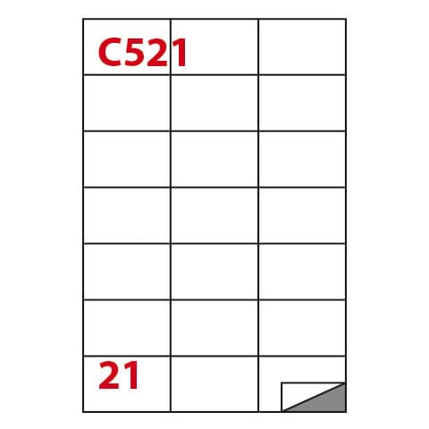 Etichette adesive C/521 - in carta - permanenti …