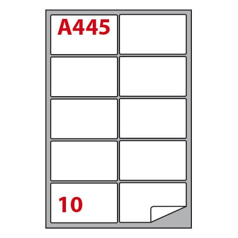 Etichette adesive A/445 - in carta - permanenti …