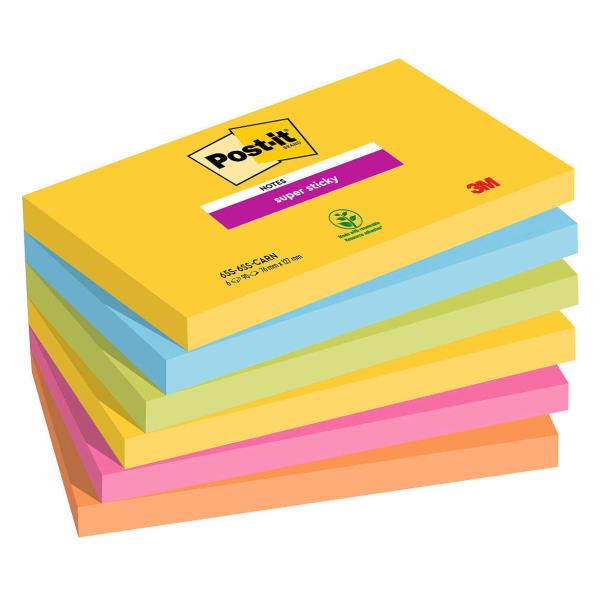 Blocco Post-it Super Sticky - 655-6SS-CARN - 76 …