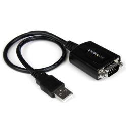 StarTech.com Cavo Adattatore USB 2.0 a Seriale RS232 DB9 con interfaccia COM - Adattatore professionale USB a DB9 / RS232 ad 1 porta - Scheda seriale - USB - RS-232 - nero