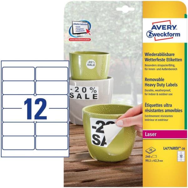 Avery Zweckform L4773REV - Poliestere - Opaca - …