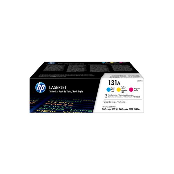 HP 131A - Confezione da 3 - giallo, ciano, magenta - originale - LaserJet - cartuccia toner (U0SL1AM) - per LaserJet Pro 200 M251n, 200 M251nw, 200 M276nw, MFP M276n, MFP M276nw
