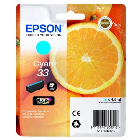Epson 33 - 4.5 ml - ciano - …
