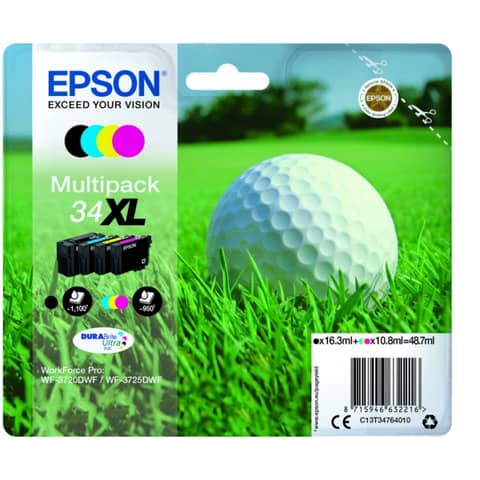 Epson 34XL - Confezione da 4 - XL …