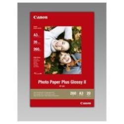 Canon Photo Paper Plus Glossy II PP-201 - Lucido - A3 (297 x 420 mm) 20 fogli carta fotografica - per PIXMA iX4000, iX5000, iX7000, PRO-1, PRO-10, PRO-100, Pro9000, Pro9500