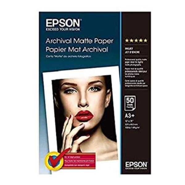 Epson Archival - Opaca - Super A3/B (330 x 483 mm) - 192 g/m² - 50 fogli Carta - per SureColor SC-P700, P7500, P900, P9500, T2100, T3100, T3400, T3405, T5100, T5400, T5405