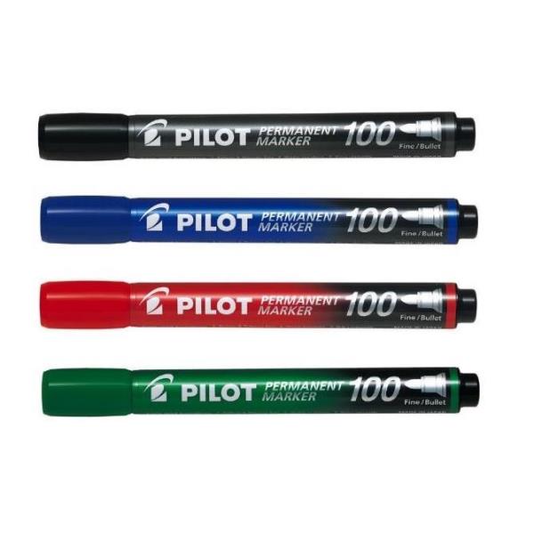 Pilot 100 - Marcatore - permanente - rosso …