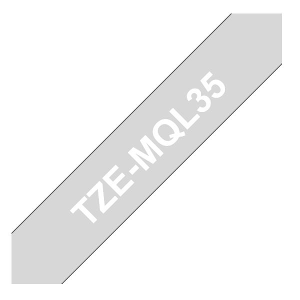 Brother TZe-MQL35 - Opaca - bianco su grigio …