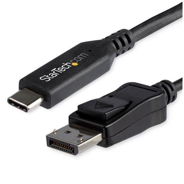 StarTech.com Cavo Adattatore DisplayPort USB-C da 1m - 8K 30hz - Adattatore Video USB-C - Compatibile Thunderbolt 3 - HBR3 - Adattatore video esterno - USB-C - DisplayPort - nero - per P/N: TB4CDOCK