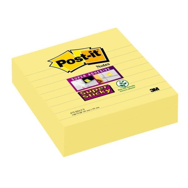 Blocco foglietti Super Sticky - 675-SS3CY-EU - a …