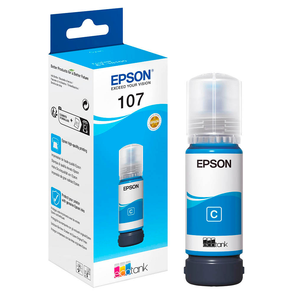 Epson - Cartuccia EcoTank 107 - Ciano - …