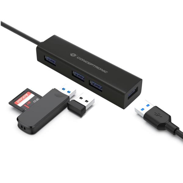 Conceptronic HUBBIES07B - Hub - 4 x SuperSpeed …