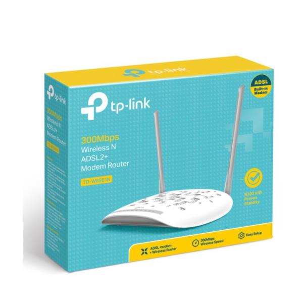 TP-Link TD-W8961N - Router wireless - modem DSL - switch a 4 porte - 802.11b/g/n - 2,4 GHz