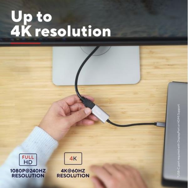 Trust Dalyx - Adattatore video - HDMI femmina a USB-C maschio - 20 cm - supporto 4K, supporto 1080p