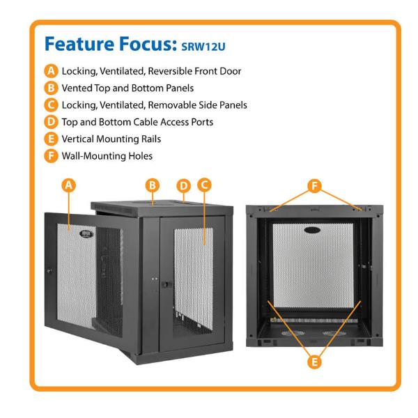 Tripp Lite 12U Wall Mount Rack Enclosure Server …