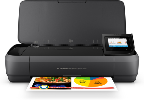 HP Officejet 250 Mobile All-in-One - Stampante multifunzione - colore - ink-jet - Legal (216 x 356 mm) (originale) - A4/Legal (supporti) - fino a 8 ppm (copia) - fino a 10 ppm (stampa) - 50 fogli - USB 2.0, host USB, Wi-Fi