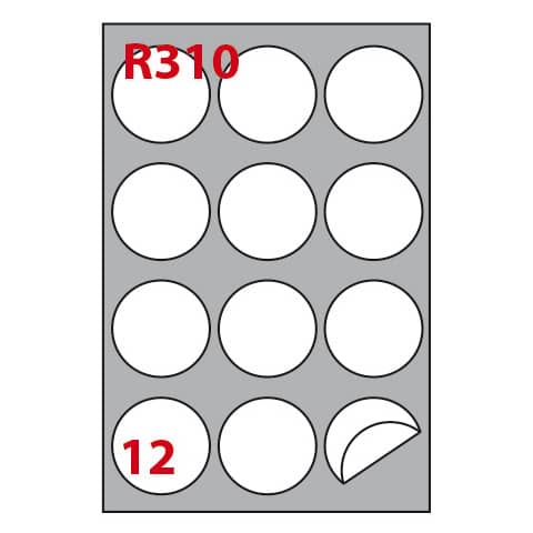 Etichette adesive R/310 - in carta - permanenti …