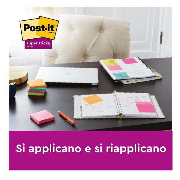 Post-it Super Sticky - Fogli per appunti adesivi …