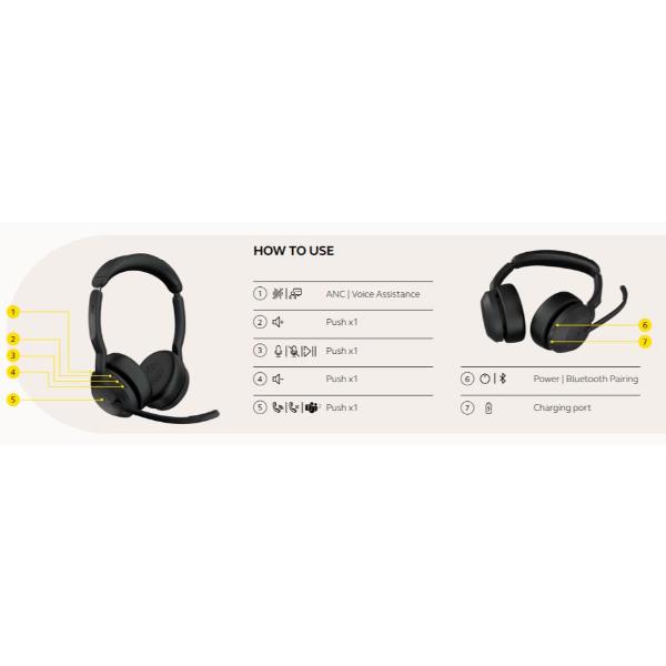 Jabra Evolve2 55 MS Mono - Cuffie con …