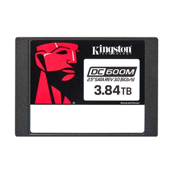 Kingston DC600M - SSD - Mixed Use - crittografato - 3.84 TB - interno - 2.5" - SATA 6Gb/s - 256 bit AES - Self-Encrypting Drive (SED)