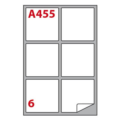Etichette adesive A/455 - in carta - permanenti …