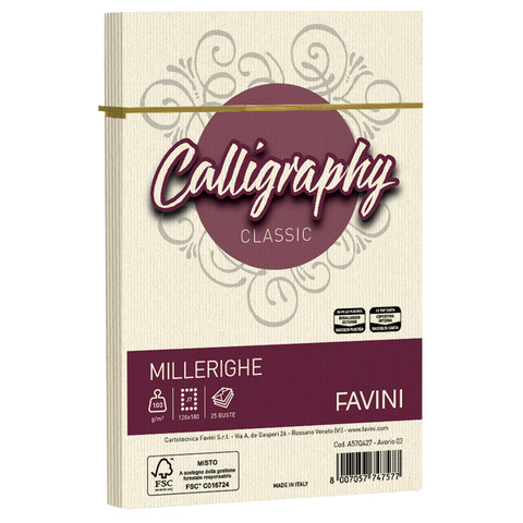 CF. 25 BUSTE MILLERIGHE 12X18 100G AVORIO