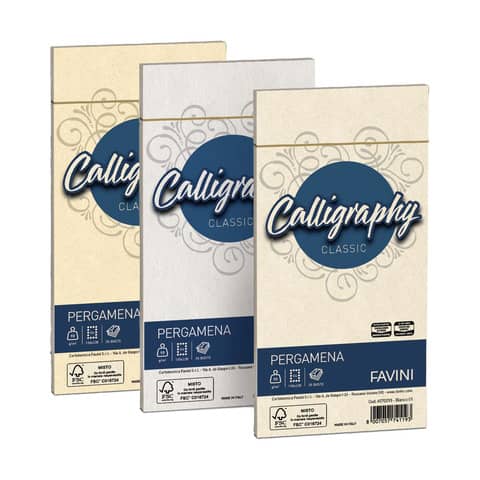CF25BUSTE PERGAMENA 11X22 CREMA