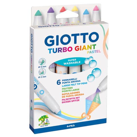 CF6PENNARELLI TURBO GIANT PASTELLO SUPER LAVABILE INCHIOSTRO BASE …