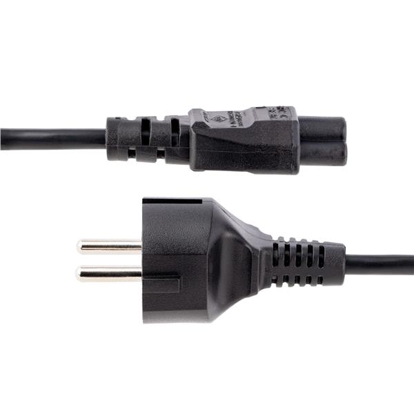 StarTech.com 3m (10ft) Laptop Power Cord, EU Schuko to C5, 2.5A 250V, 18AWG, Notebook / Laptop Replacement AC Cord, Printer/Power Brick Cord, Schuko CEE 7/7 to Clover Leaf IEC 60320 C5 - Laptop Charger Cable (753E-3M-POWER-LEAD) - Cavo di alimentazione - CEE 7/7 (P) a IEC 60320 C5 - 250 V c.a. V - 2.5 A - 3 m - stampato - nero