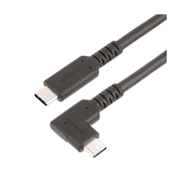 StarTech.com 1.6ft (50cm) Rugged Right Angle USB-C Cable, …