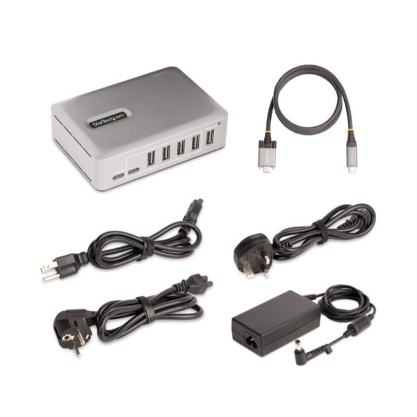 StarTech.com 7-Port USB-C Hub, 5x USB-A + 2x …