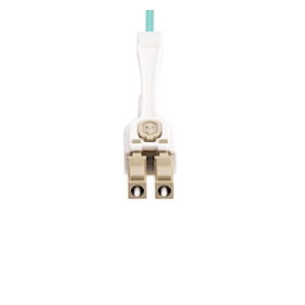 StarTech.com 3m (10ft) LC to LC (UPC) OM4 Multimode Fiber Optic Cable w/Push Pull Tabs, 50/125µm, 100G Networks, Bend Insensitive, Low Insertion Loss - LSZH Fiber Patch Cord (450FBLCLC3PP) - Cavo patch - multimodalità LC/UPC (M) a multimodalità LC/UPC (M) - 3 m - 2.9 mm - fibra ottica - duplex - 50 / 125 micron - OM3/OM4 - senza alogeni, stampato, velocità di trasferimento dati fino a 100 Gbps - aqua