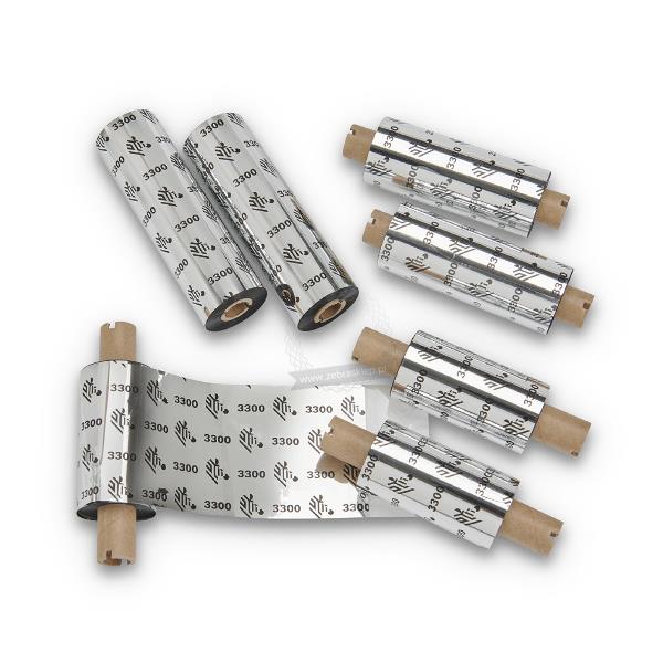 Zebra 3300 - Confezione da 12 - 110 mm x 74 m - nastro di stampa - per TLP 2642, 2742, 2746, 2844; Zebra R2844, R402, T402; TLP 2742, 2746, 2844, 3842, 3844