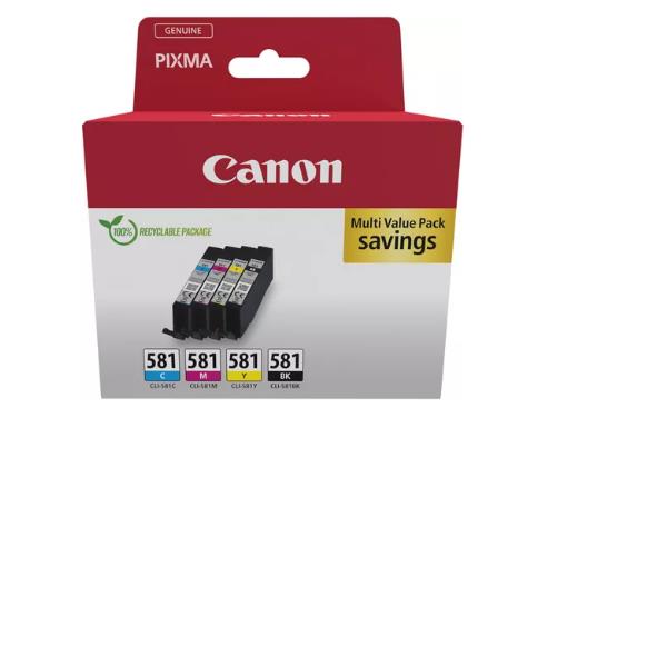Canon CLI-581 BK/C/M/Y Multi Pack - Confezione da …