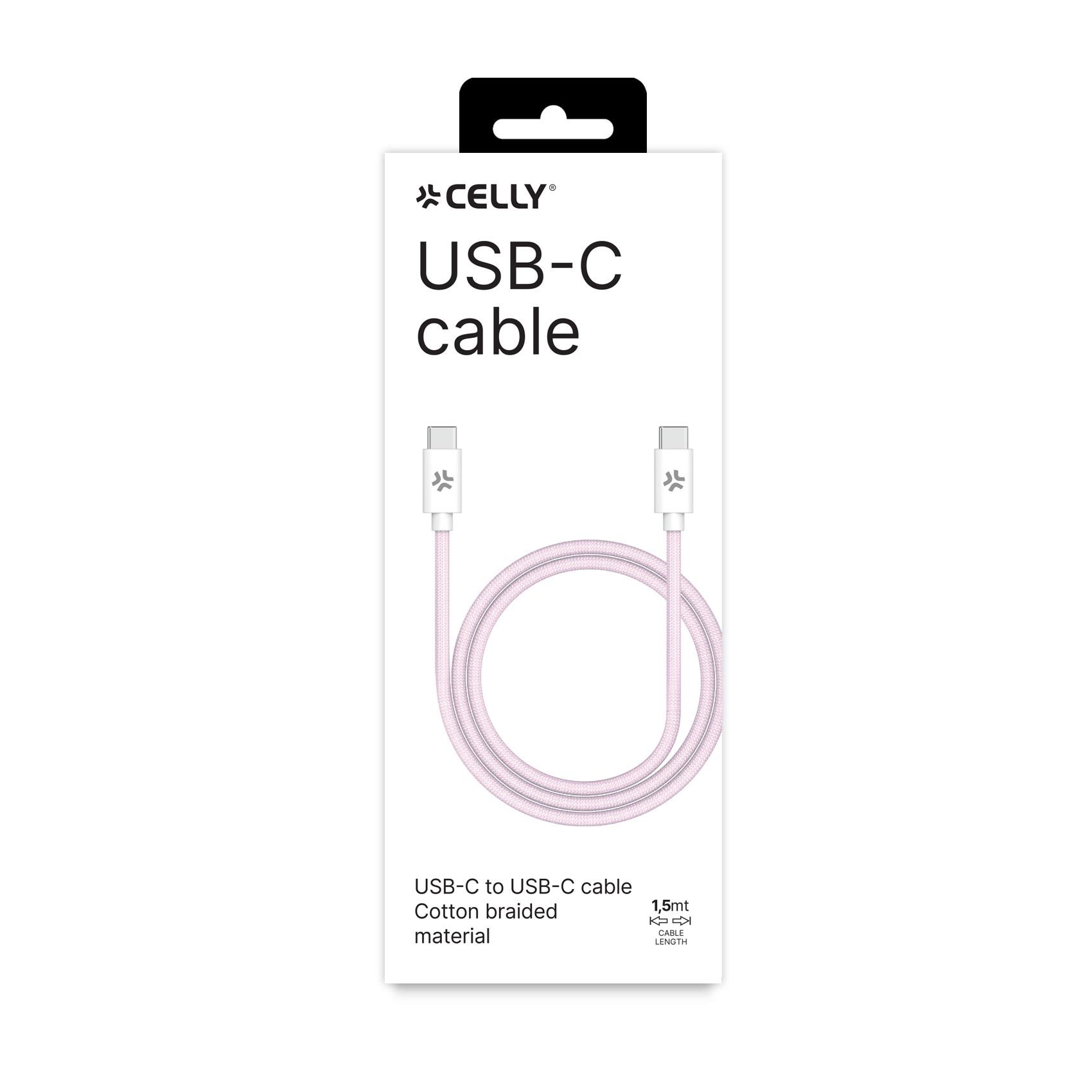 =>>USB-C TO USB-C 1.5M PK COTTON