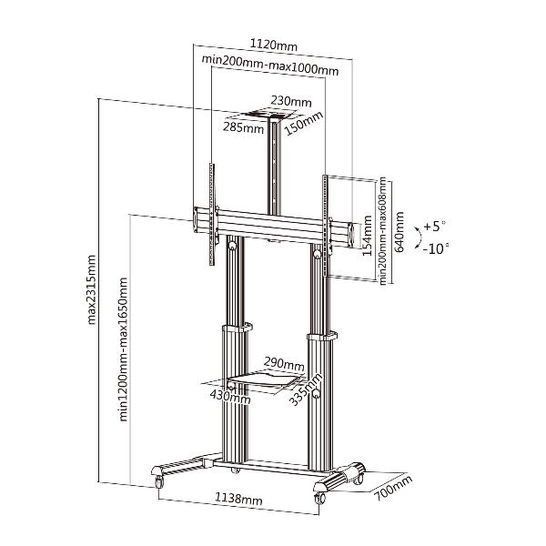 Equip Pro - Carrello - per TV LCD …