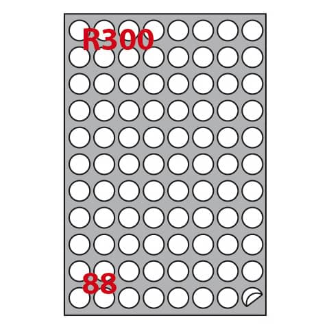 Etichette adesive R/300 - in carta - permanenti …