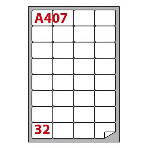 Etichette adesive A/407 - in carta - permanenti …