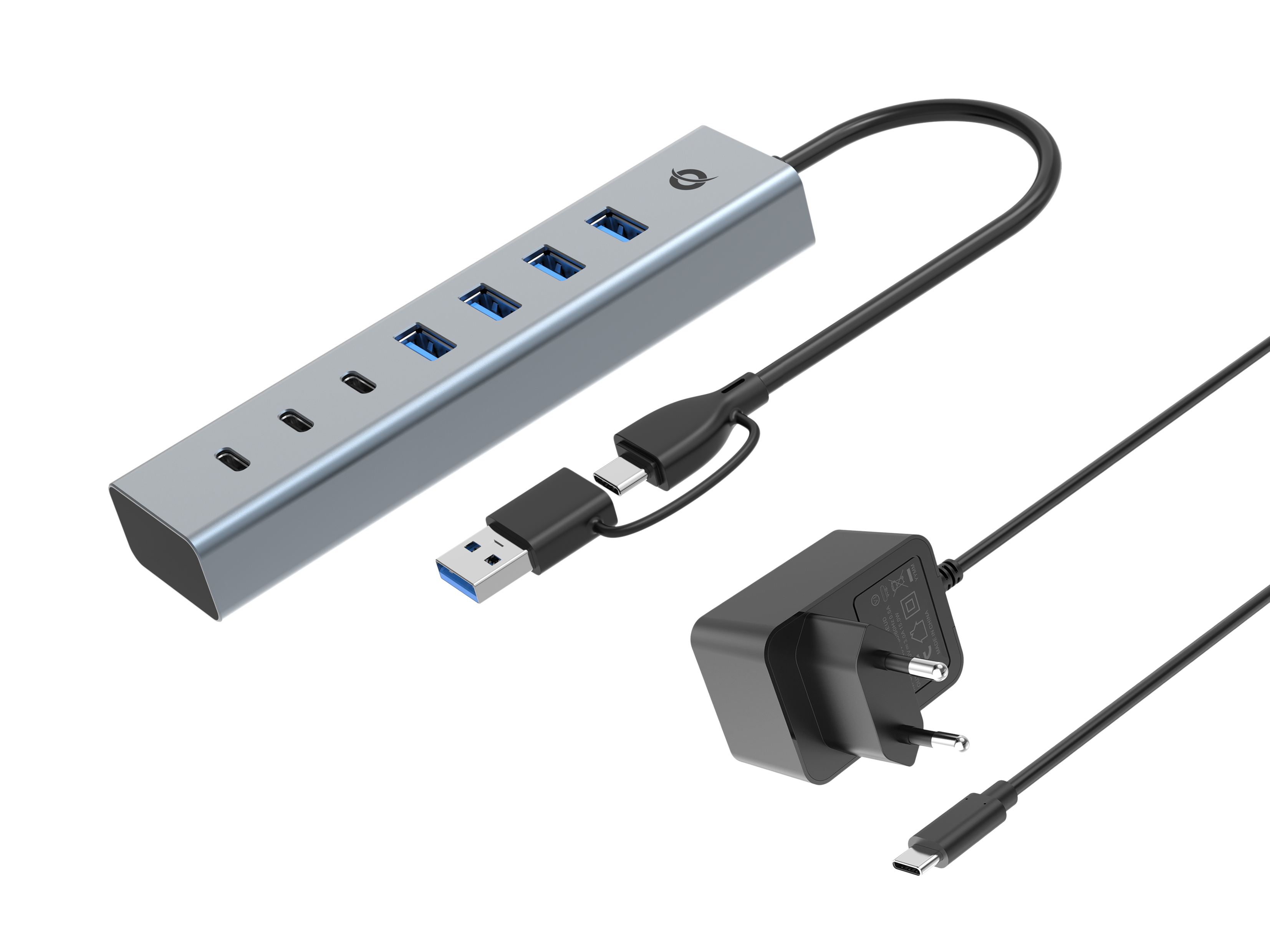 Conceptronic HUB USB 3.0 7 PORTE con alimentatore, …