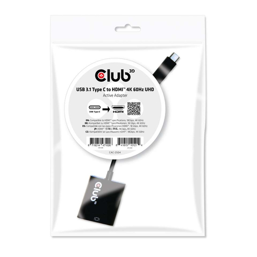 CLub3D cavo adattatore attivo USB 3.1 TypeC a …