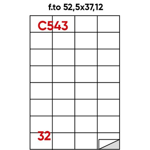 Etichette adesive C/543 - in carta - permanenti …