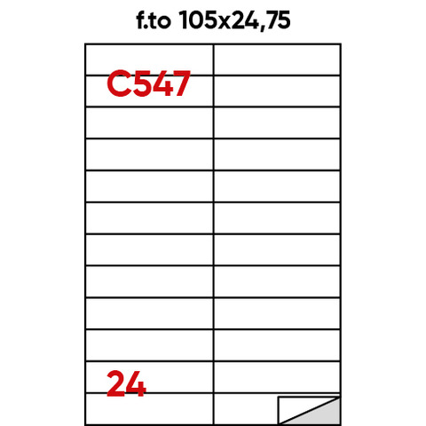 Etichette adesive C/547 - in carta - permanenti …