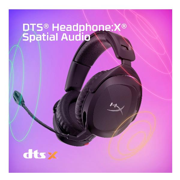 HyperX Cloud Stinger 2 - Gaming - cuffie con microfono - dimensione completa - 2,4 GHz - senza fili - nero - per Victus by HP Laptop 15, 16; EliteDesk 800 G6; Laptop 17; Pavilion x360 Laptop