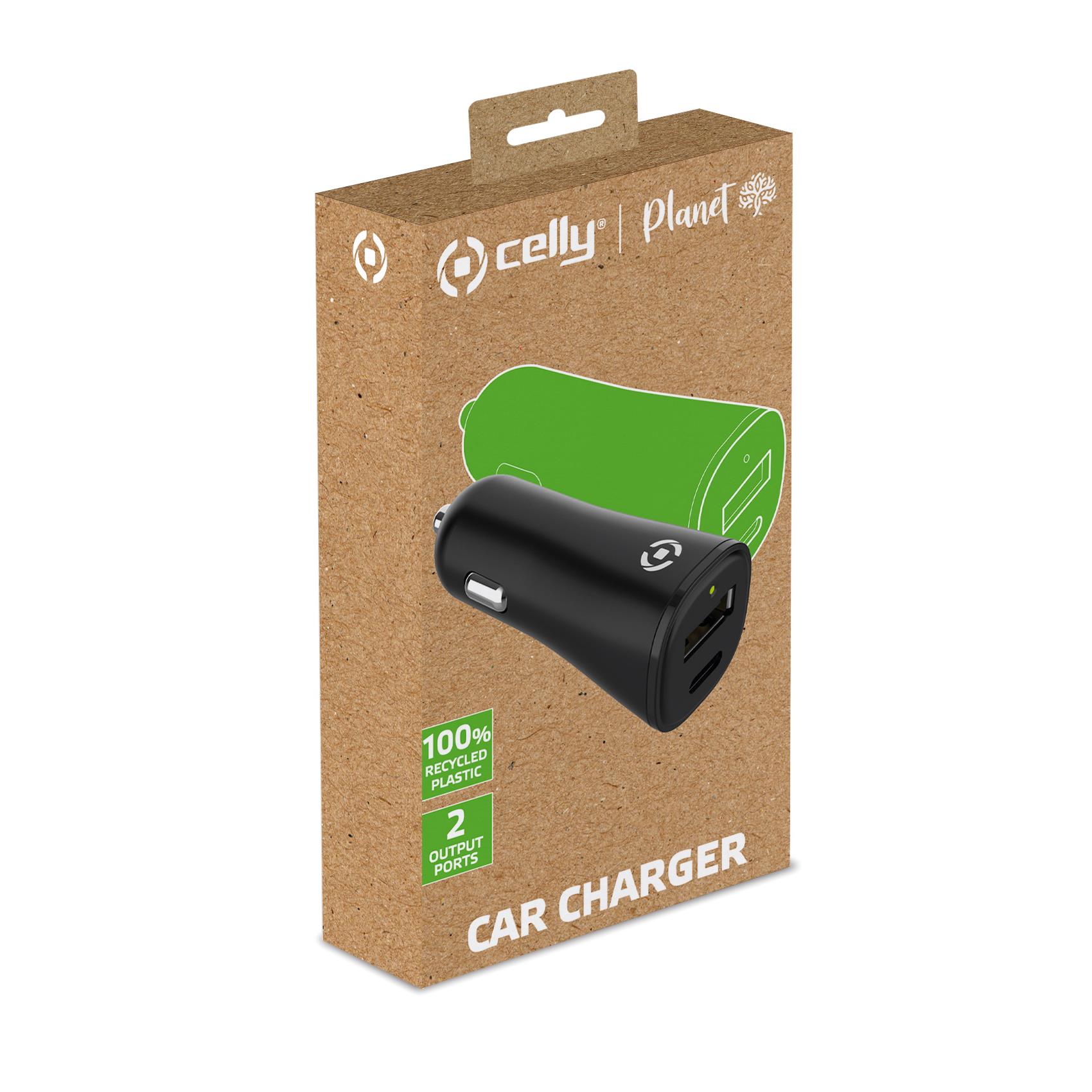 Celly - GRSCCUSBUSBC - USB-AUSB-C Car Charger 32W …