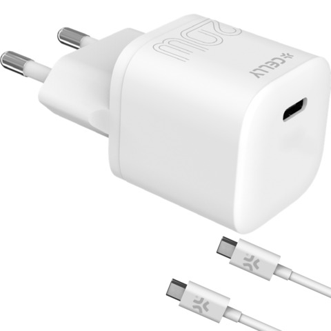 Celly Ultra Compact Wall Charger 20W with Cable …